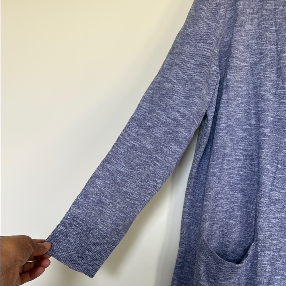 Madewell Women's Blue Open-Front Sweater - Picture 5 of 10